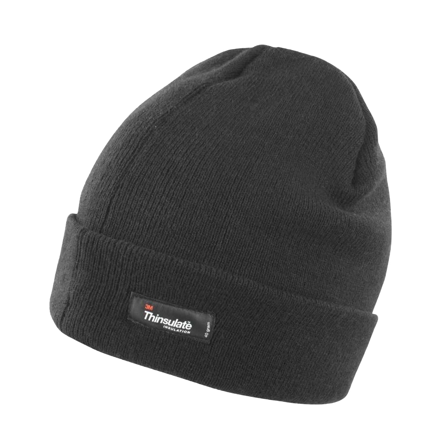 Black - Back - Result Unisex Lightweight Thermal Winter Thinsulate Hat (3M 40g)