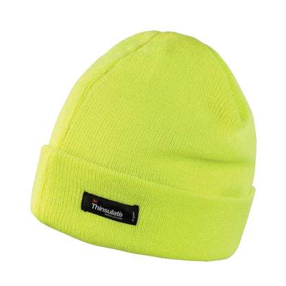 Fluoresent Yellow - Front - Result Unisex Lightweight Thermal Winter Thinsulate Hat (3M 40g)