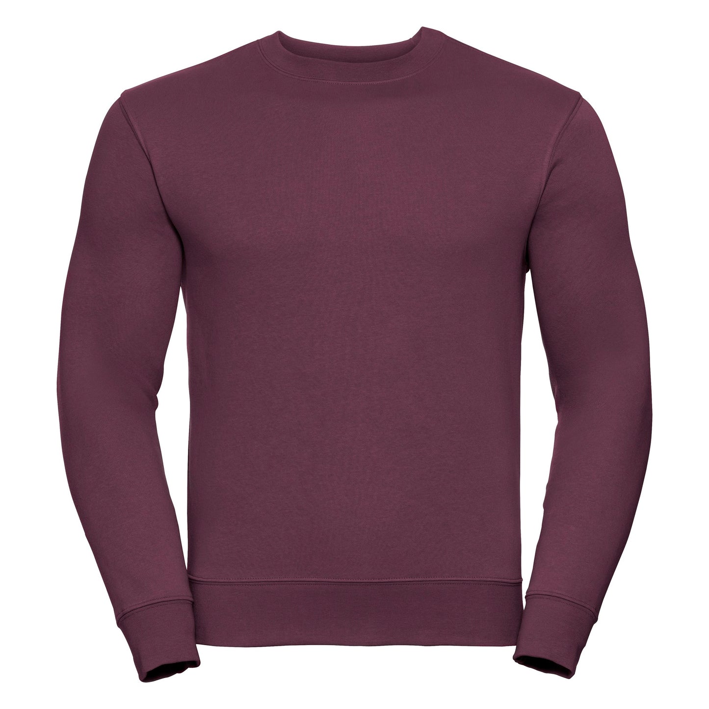 Burgundy - Front - Russell Mens Authentic Sweatshirt (Slimmer Cut)