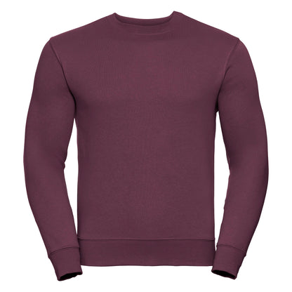 Burgundy - Front - Russell Mens Authentic Sweatshirt (Slimmer Cut)