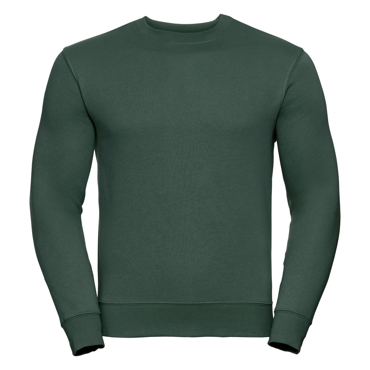 Bottle Green - Front - Russell Mens Authentic Sweatshirt (Slimmer Cut)