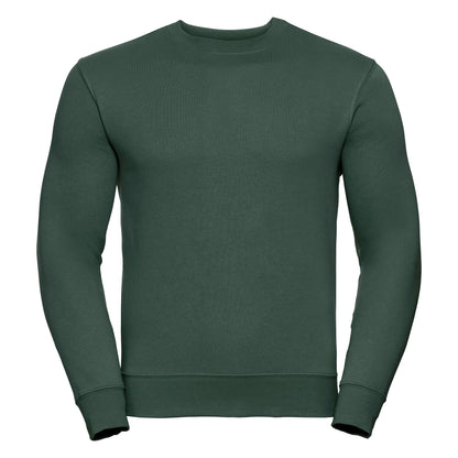 Bottle Green - Front - Russell Mens Authentic Sweatshirt (Slimmer Cut)