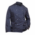Black - Front - Dennys Mens Economy Long Sleeve Chefs Jacket - Chefswear