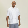 White - Back - Dennys AFD Mens Chefs Jacket - Chefswear
