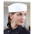 White - Back - Dennys Ladies-Womens White Skull Cap - Chefswear Caps & Hats