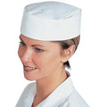 White - Side - Dennys Ladies-Womens White Skull Cap - Chefswear Caps & Hats