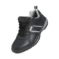 Black-Grey - Side - Dennys Unisex AFD Steel Toe Cap Safety Trainer - Footwear