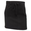 Black - Front - Dennys Ladies-Womens Economy Short Bar Workwear Apron (Without Pocket)