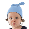 Dusty Blue - Back - Babybugz Baby 1 Knot Plain Hat