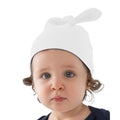 White - Back - Babybugz Baby 1 Knot Plain Hat