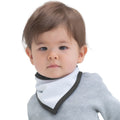 White-Black - Back - Babybugz Baby Plain Bandana Bib