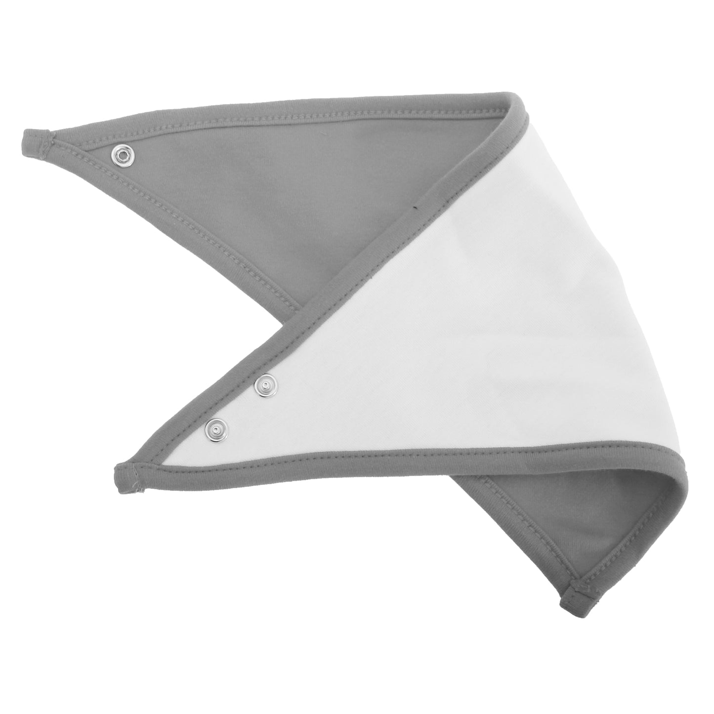 White-Heather Grey - Front - Babybugz Baby Plain Bandana Bib
