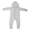 Washed Grey Melange - Front - Babybugz Plain Baby All In One - Sleepsuit
