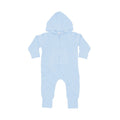 Dusty Blue - Front - Babybugz Plain Baby All In One - Sleepsuit