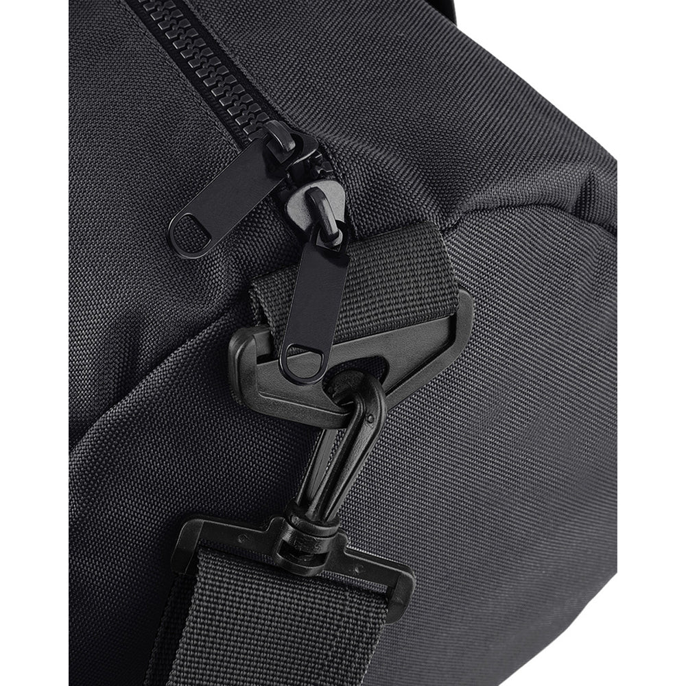 Black-Black - Back - Bagbase Plain Varsity Barrel - Duffle Bag (20 Litres)