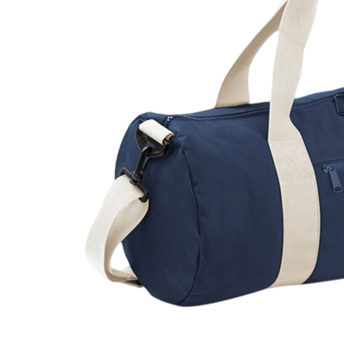 French Navy-Off White - Back - Bagbase Plain Varsity Barrel - Duffle Bag (20 Litres)