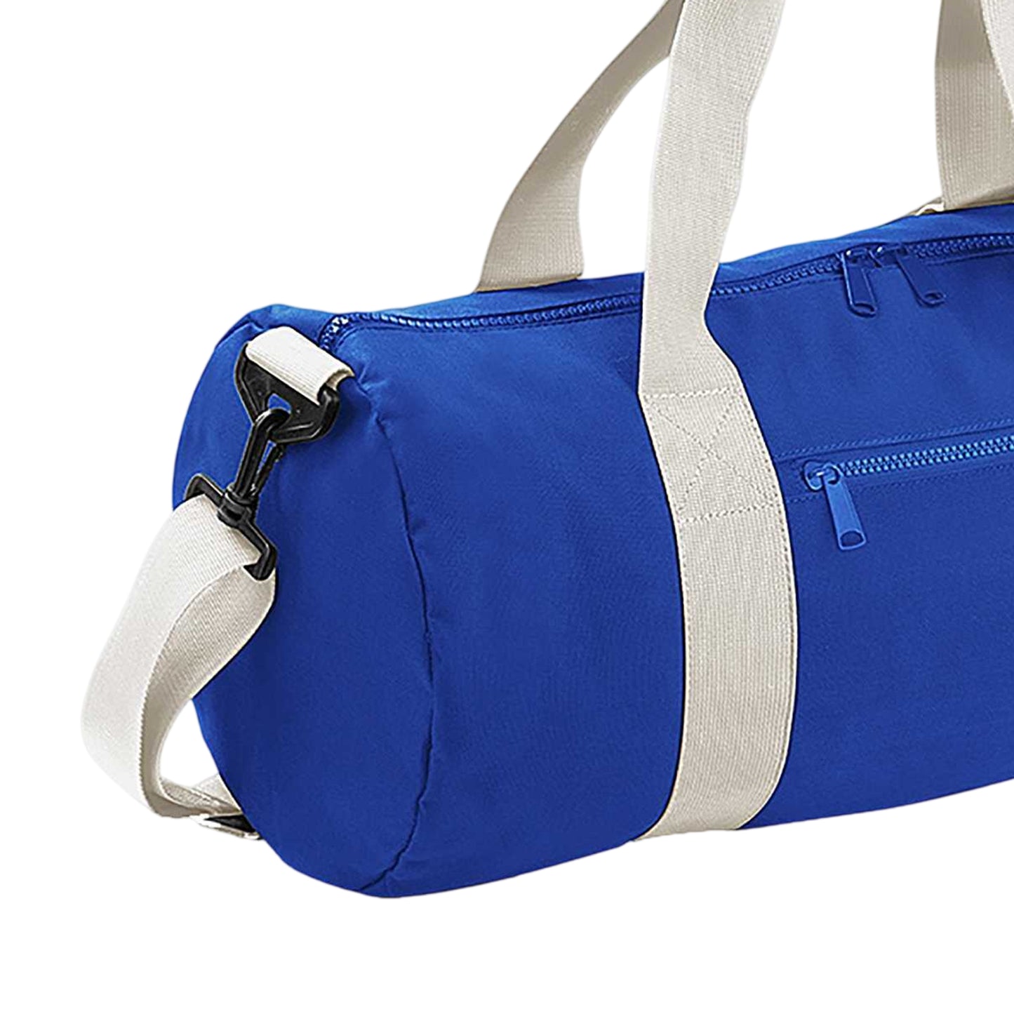 Burgundy-Off White - Side - Bagbase Plain Varsity Barrel - Duffle Bag (20 Litres)