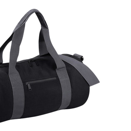 Classic Red-Off White - Side - Bagbase Plain Varsity Barrel - Duffle Bag (20 Litres)