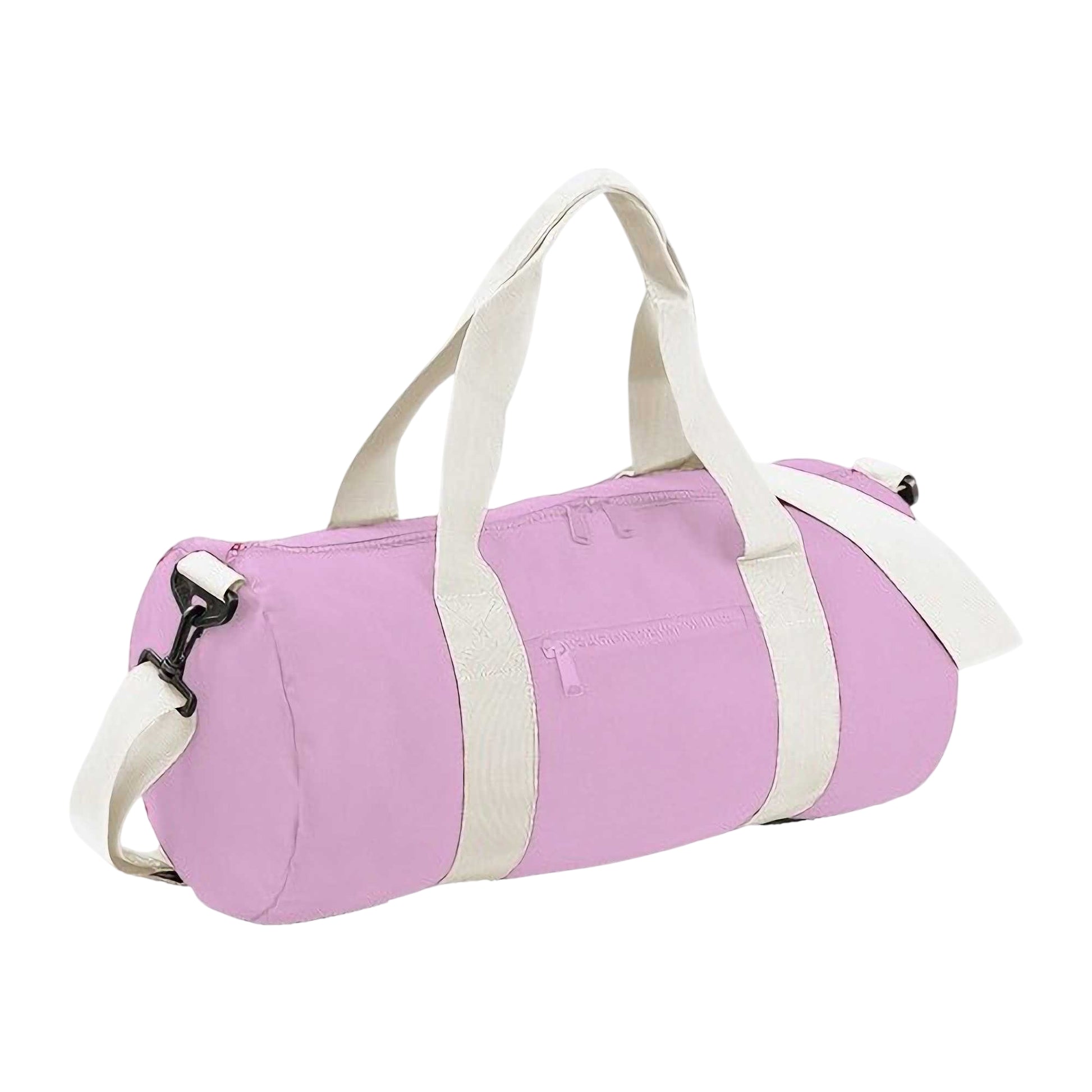 Black-Grey - Back - Bagbase Plain Varsity Barrel - Duffle Bag (20 Litres)