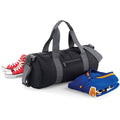 Black-Grey - Lifestyle - Bagbase Plain Varsity Barrel - Duffle Bag (20 Litres)