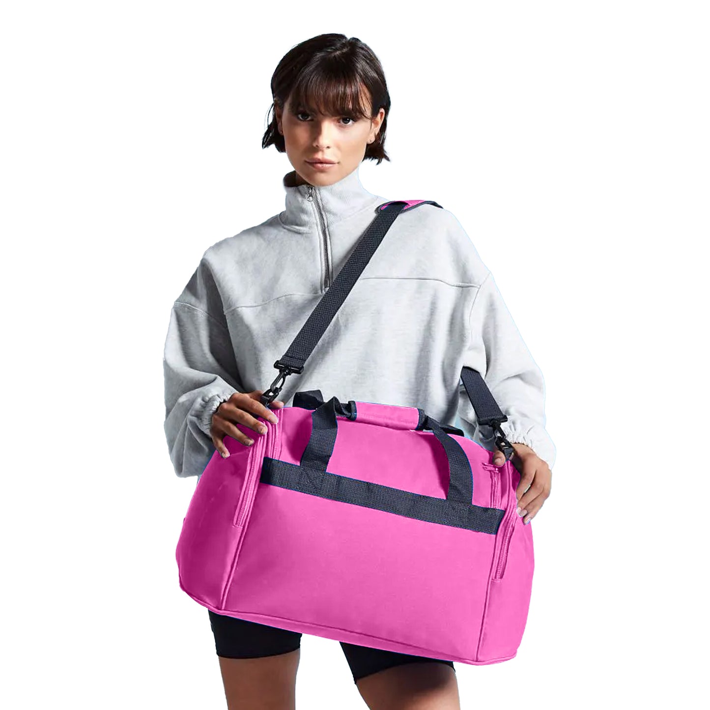 Fuchsia - Side - Bagbase Freestyle Holdall - Duffle Bag (26 Litres)