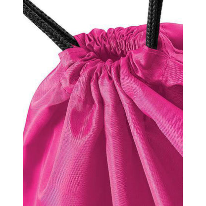 Fuchsia - Back - BagBase Budget Water Resistant Sports Gymsac Drawstring Bag (11 Litres)