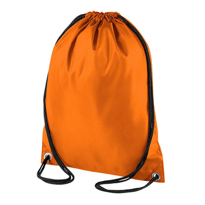Orange - Back - BagBase Budget Water Resistant Sports Gymsac Drawstring Bag (11 Litres)