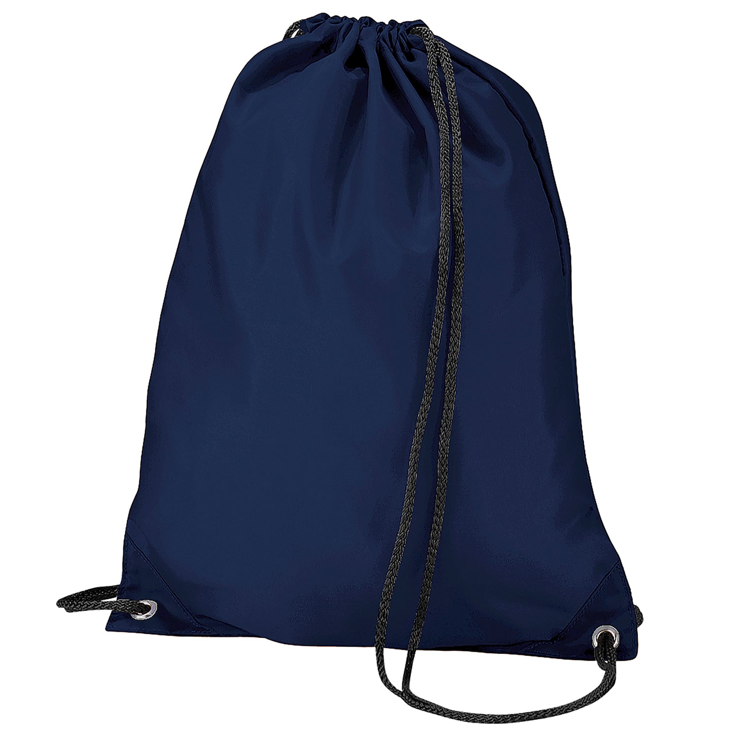 Navy Blue - Front - BagBase Budget Water Resistant Sports Gymsac Drawstring Bag (11 Litres)