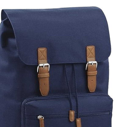French Navy - Back - Bagbase Heritage Laptop Backpack Bag (Up To 17inch Laptop)