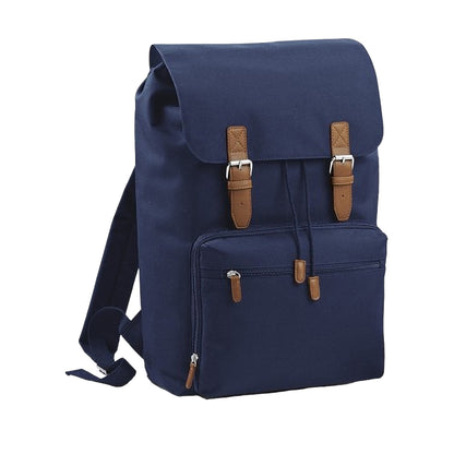 French Navy - Front - Bagbase Heritage Laptop Backpack Bag (Up To 17inch Laptop)