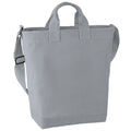 Light Grey - Front - Bagbase Canvas Daybag - Hold & Strap Shopping Bag (15 Litres)