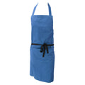 Sapphire - Front - Dennys Ladies-Womens Polycotton Bib Workwear Apron With Pocket