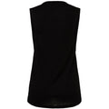 Black - Back - Bella Ladies-Womens Flowy Scoop Muscle Tee - Sleeveless Vest Top