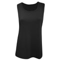 Black - Front - Bella Ladies-Womens Flowy Scoop Muscle Tee - Sleeveless Vest Top