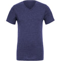 Navy Blue - Front - Canvas Mens Jersey Short Sleeve V-Neck T-Shirt