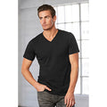 Black - Lifestyle - Canvas Mens Jersey Short Sleeve V-Neck T-Shirt