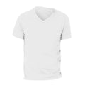 White - Side - Canvas Mens Jersey Short Sleeve V-Neck T-Shirt