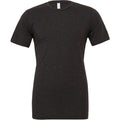 Charcoal Black Triblend - Front - Canvas Mens Triblend Crew Neck Plain Short Sleeve T-Shirt