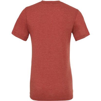 Clay Triblend - Back - Canvas Mens Triblend Crew Neck Plain Short Sleeve T-Shirt