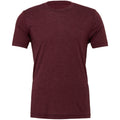 Maroon Triblend - Front - Canvas Mens Triblend Crew Neck Plain Short Sleeve T-Shirt