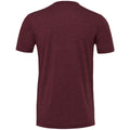 Maroon Triblend - Back - Canvas Mens Triblend Crew Neck Plain Short Sleeve T-Shirt