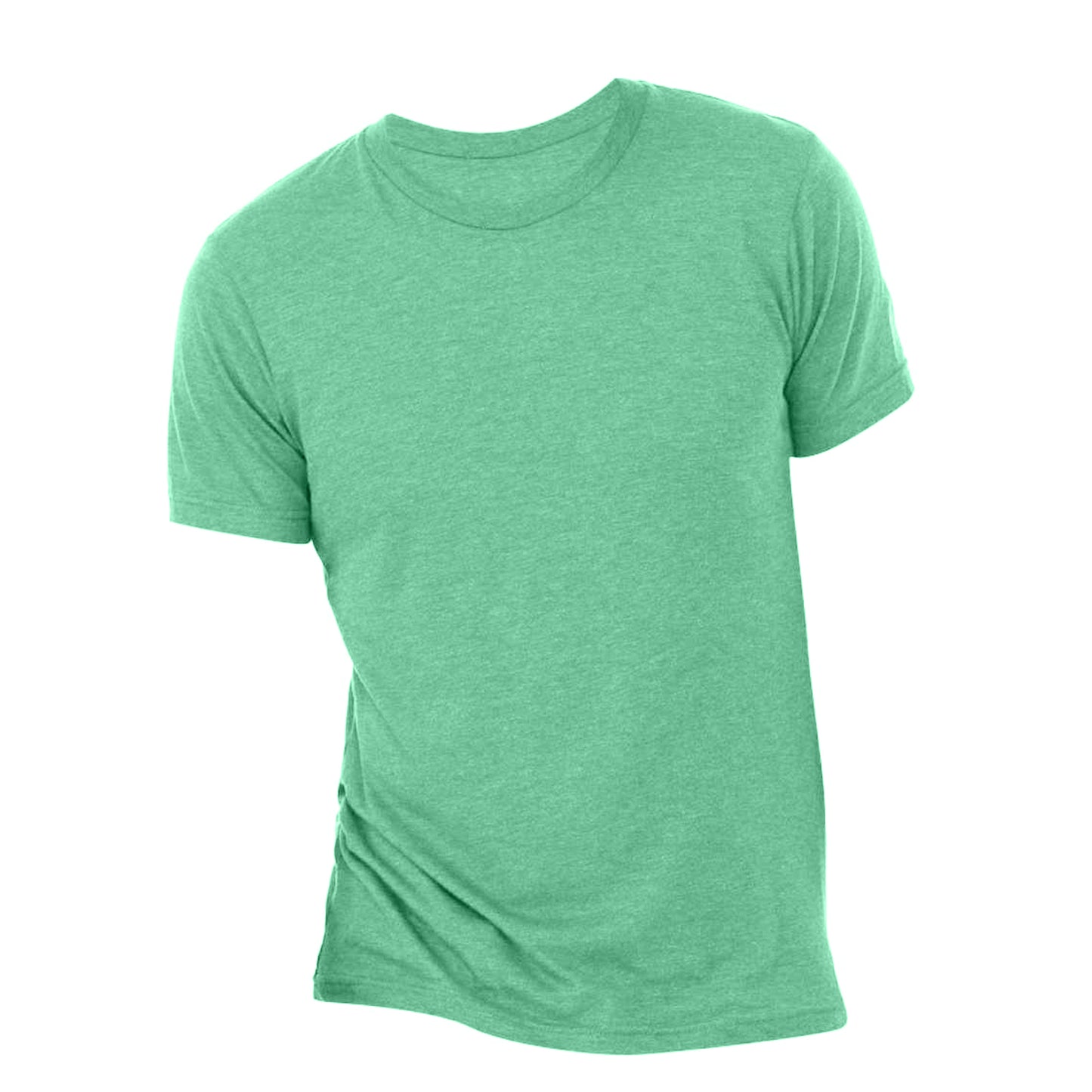 Green Triblend - Back - Canvas Mens Triblend Crew Neck Plain Short Sleeve T-Shirt
