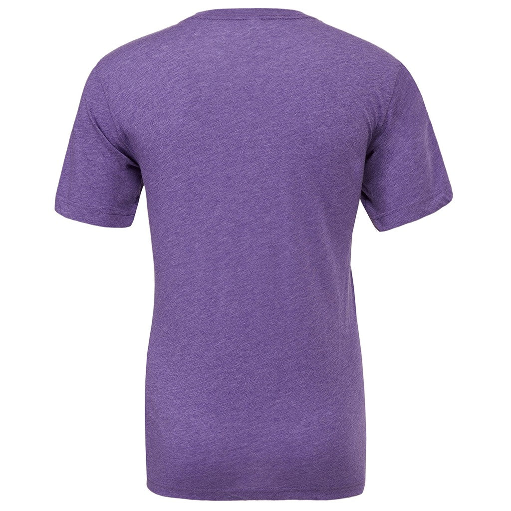 Purple Triblend - Back - Canvas Mens Triblend Crew Neck Plain Short Sleeve T-Shirt