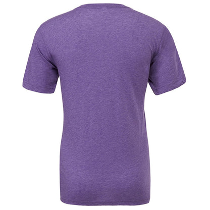 Purple Triblend - Back - Canvas Mens Triblend Crew Neck Plain Short Sleeve T-Shirt