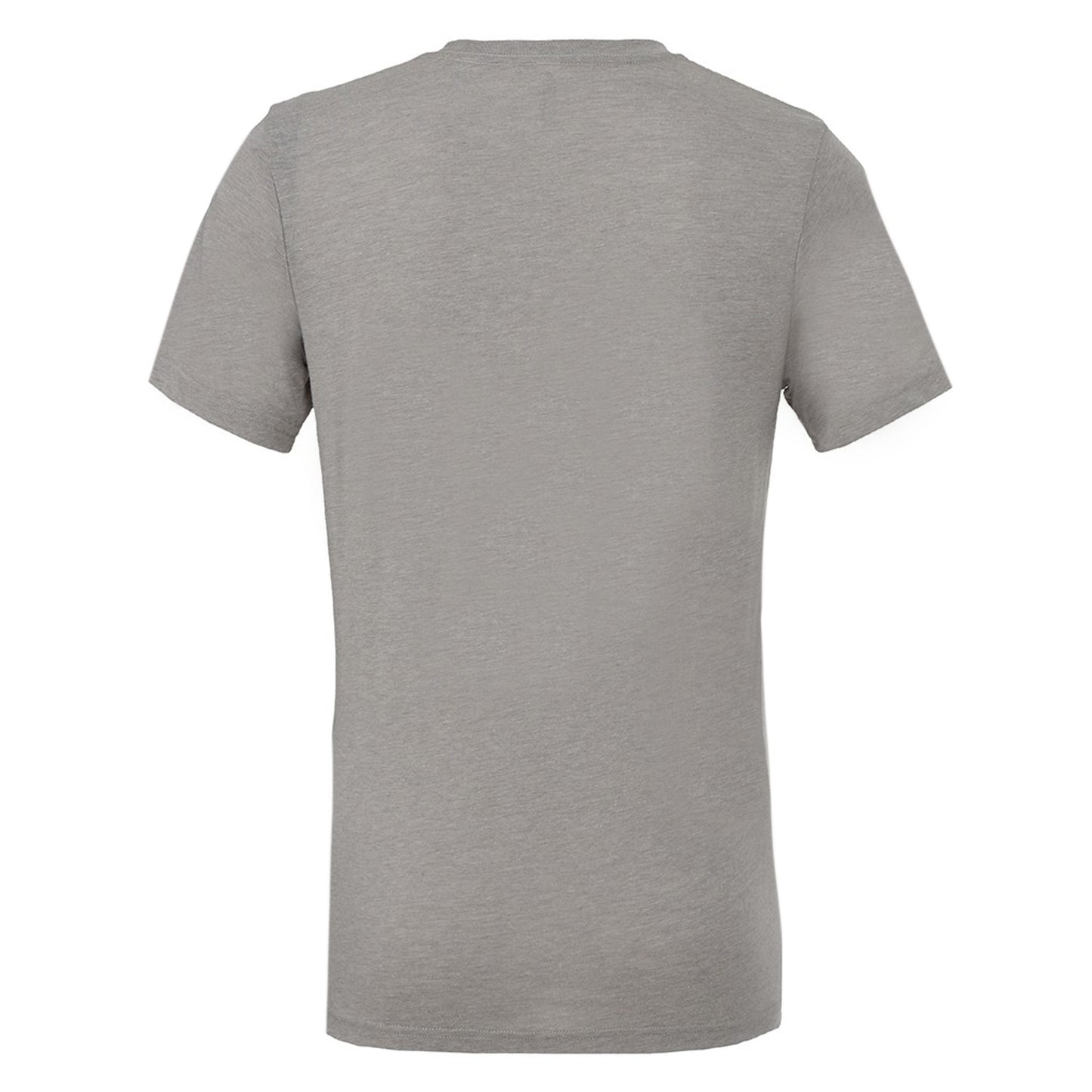 Athletic Grey Triblend - Back - Canvas Mens Triblend Crew Neck Plain Short Sleeve T-Shirt