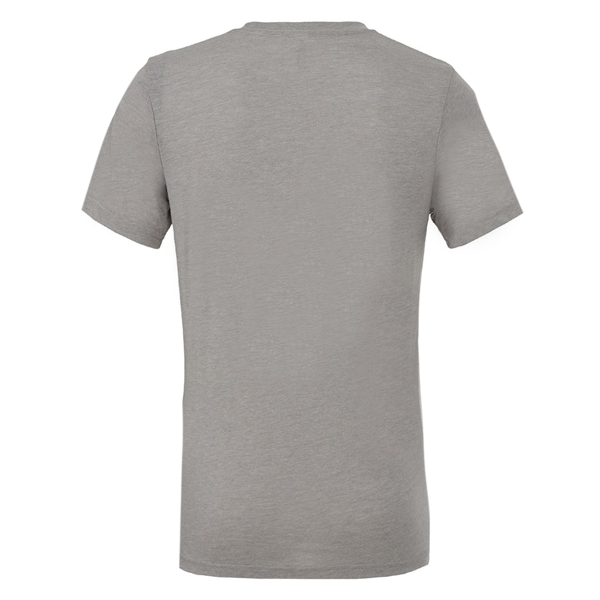 Athletic Grey Triblend - Back - Canvas Mens Triblend Crew Neck Plain Short Sleeve T-Shirt