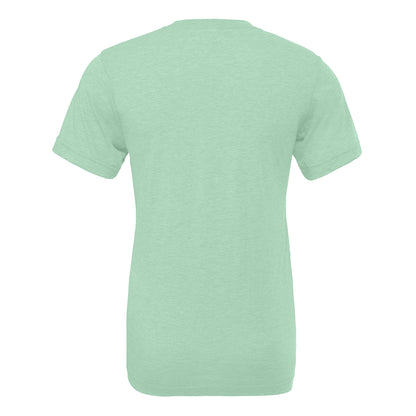 Mint Triblend - Back - Canvas Mens Triblend Crew Neck Plain Short Sleeve T-Shirt