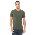 Military Green Triblend - Front - Canvas Mens Triblend Crew Neck Plain Short Sleeve T-Shirt