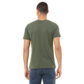 Military Green Triblend - Back - Canvas Mens Triblend Crew Neck Plain Short Sleeve T-Shirt