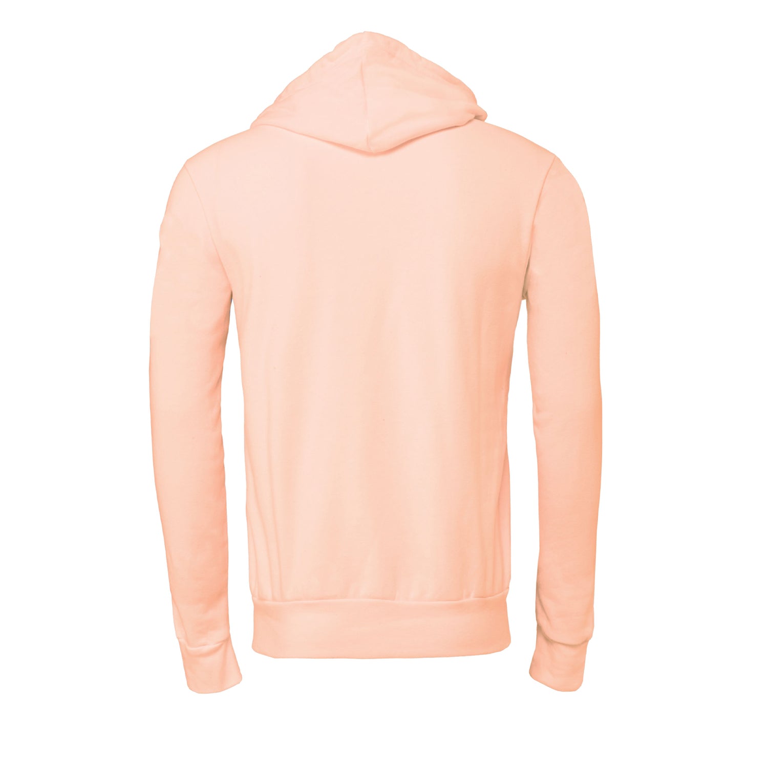 Peach - Back - Canvas Unisex Pullover Hooded Sweatshirt - Hoodie